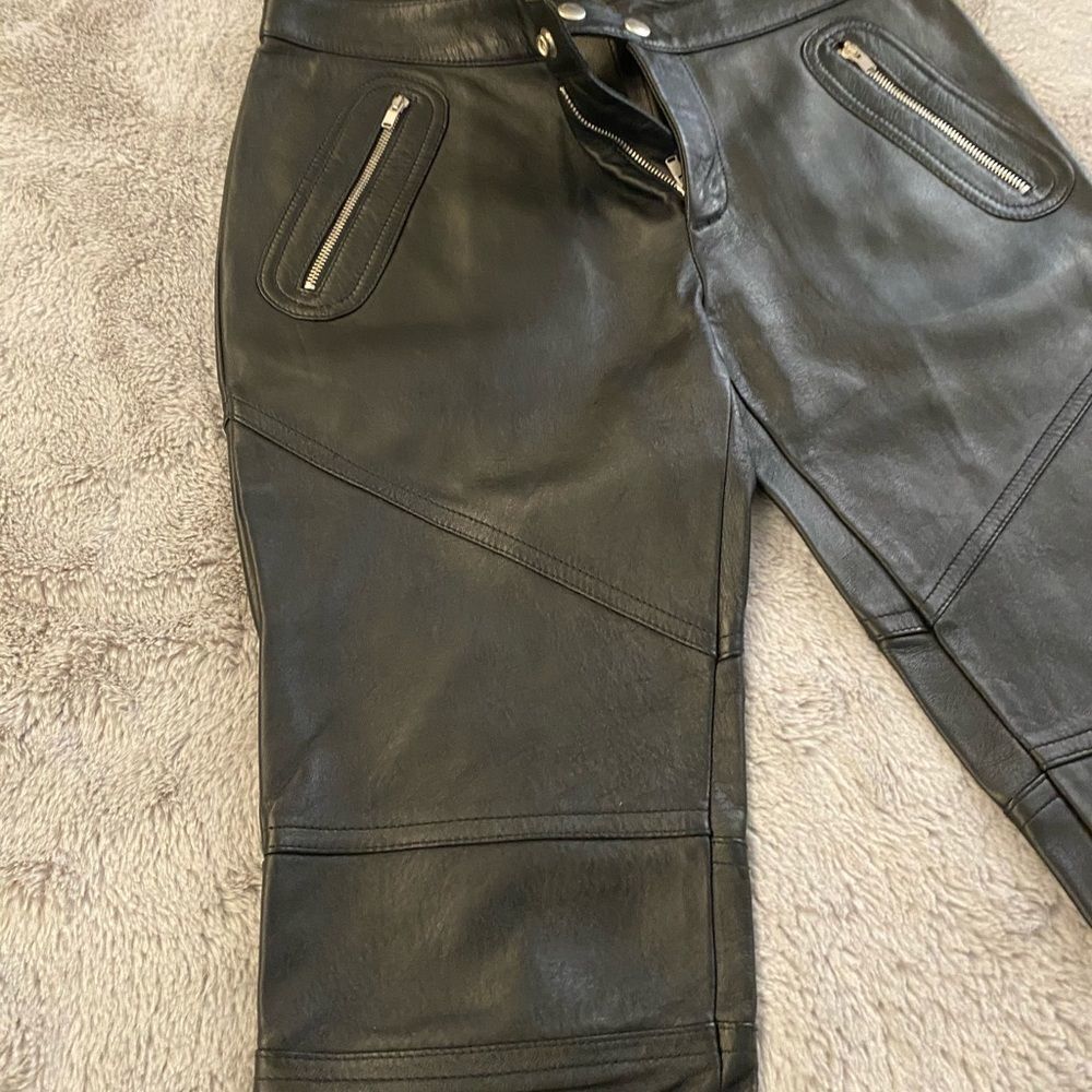Saint Laurent Paris genuine leather pants, size 38(4) - Picture 3 of 14